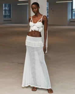 PatBO Hand-Beaded Feather Top (EXCLUSIVE)- Tops & Bodysuits