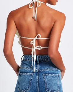 PatBO HAND-BEADED FLOWER TOP- Matching Sets|Tops & Bodysuits