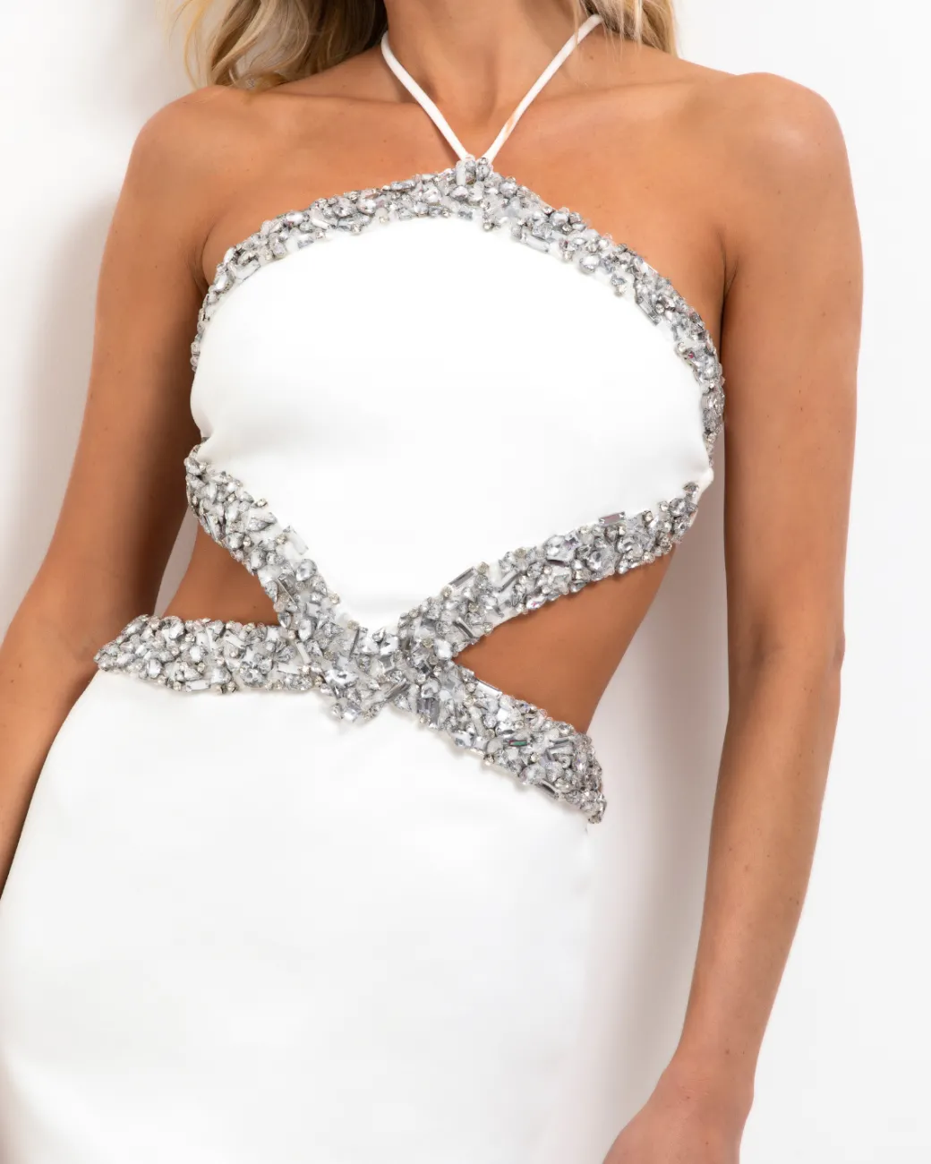 PatBO Hand-Beaded Halterneck Mini Dress (FINAL SALE)- Dresses & Jumpsuits