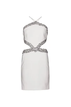 PatBO Hand-Beaded Halterneck Mini Dress (FINAL SALE)- Dresses & Jumpsuits