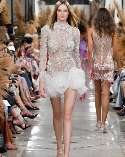 PatBO Hand-Beaded High Neck Mini Dress- Dresses & Jumpsuits