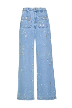 PatBO Hand-Beaded Jeans (FINAL SALE)- Matching Sets|Denim