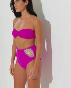 PatBO Hand-Beaded Knit Bikini Bottom X Harrods (FINAL SALE)- Bikinis