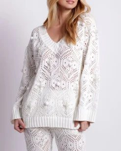 PatBO Hand-Beaded Knit Tunic- Matching Sets|Tops & Bodysuits