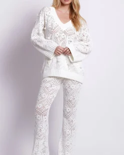 PatBO Hand-Beaded Knit Tunic- Matching Sets|Tops & Bodysuits