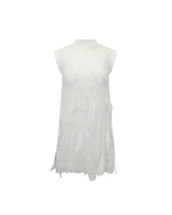PatBO HAND-BEADED LACE TOP (EXCLUSIVE)- Tops & Bodysuits