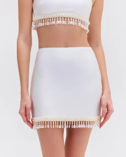 PatBO HAND-BEADED MINI SKIRT- Matching Sets|Bottoms