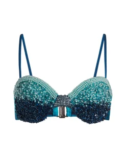 PatBO HAND-BEADED OMBRE BIKINI TOP (FINAL SALE)- Bikinis|Matching Sets