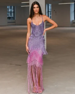 PatBO Hand-Beaded Ombre Gown- Dresses & Jumpsuits
