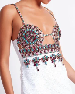 PatBO Hand-Beaded Sequin Mini Dress (FINAL SALE)- Dresses & Jumpsuits
