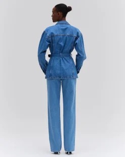 PatBO Hand-Beaded Straight Leg Jeans- Matching Sets|Denim