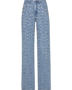 PatBO Hand-Beaded Straight Leg Jeans- Matching Sets|Denim