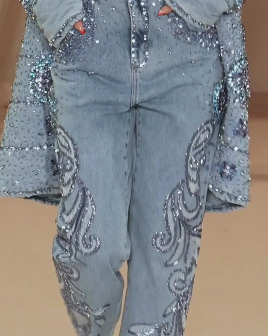 PatBO HAND-BEADED STRAIGHT LEG JEANS (FINAL SALE)- Matching Sets|Denim
