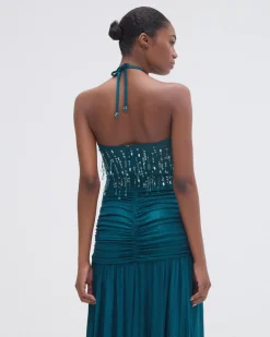 PatBO Hand-Beaded Tulle and Jersey Gown (RUNWAY)- Dresses & Jumpsuits