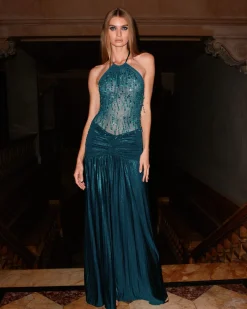 PatBO Hand-Beaded Tulle and Jersey Gown (RUNWAY)- Dresses & Jumpsuits