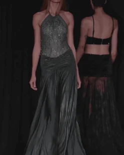 PatBO Hand-Beaded Tulle and Jersey Gown (RUNWAY)- Dresses & Jumpsuits