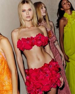 PatBO Hand-Embroidered 3D Flower Top- Tops & Bodysuits