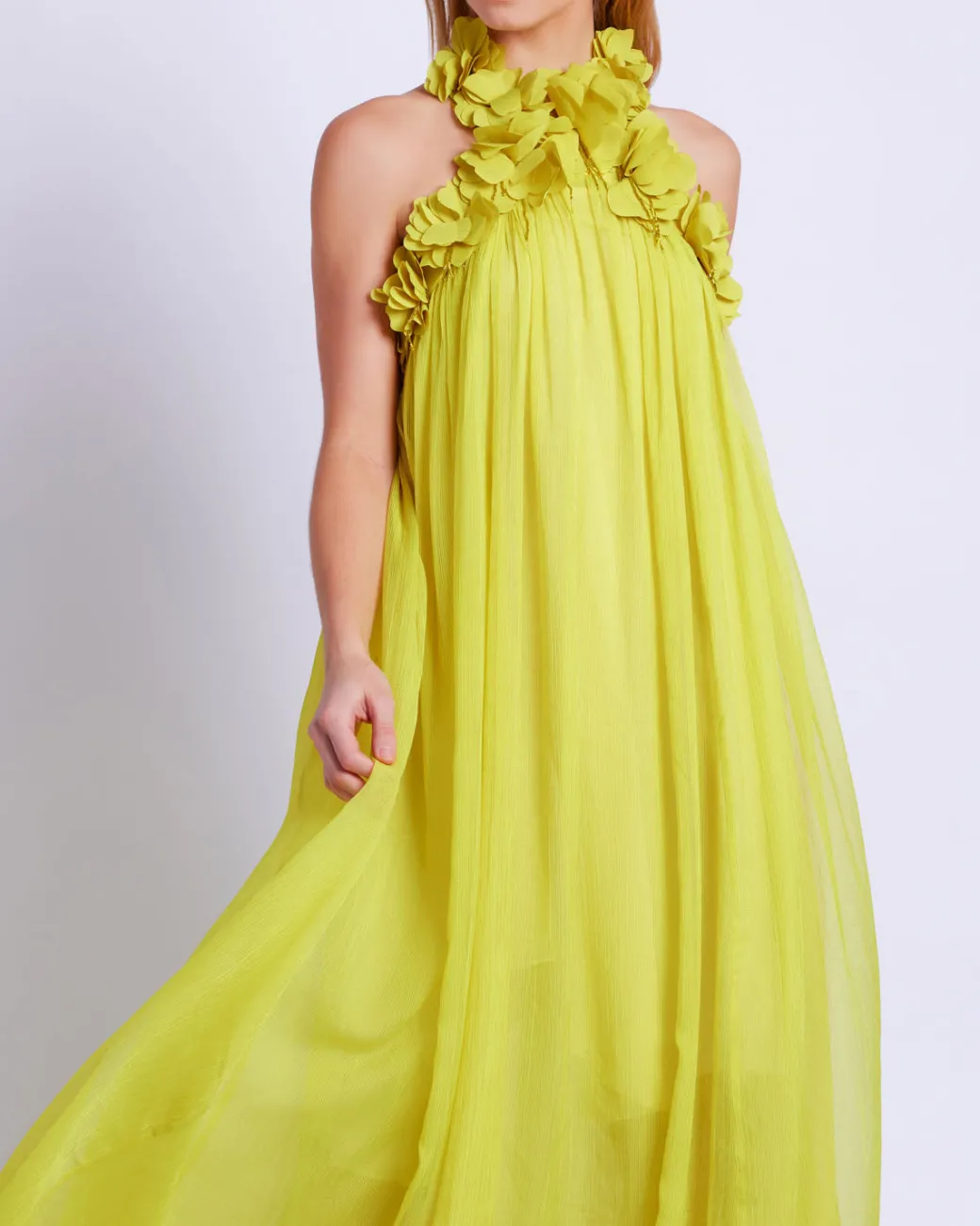 PatBO Hand-Embroidered 3D Gown (FINAL SALE)- Dresses & Jumpsuits