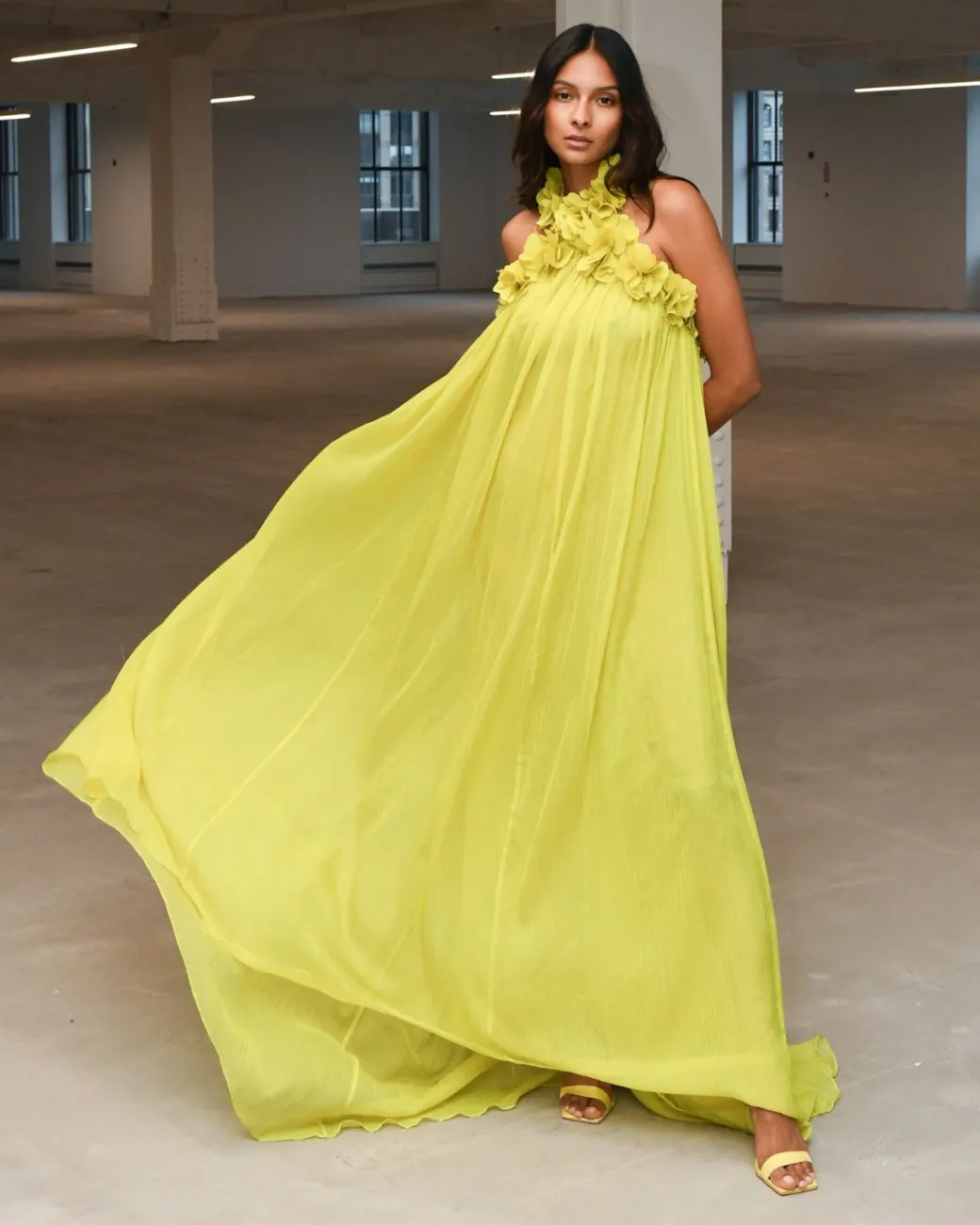 PatBO Hand-Embroidered 3D Gown (FINAL SALE)- Dresses & Jumpsuits