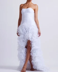 PatBO Hand-Embroidered Strapless Gown (EXCLUSIVE)- Dresses & Jumpsuits