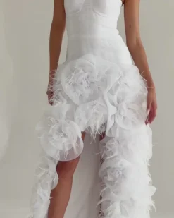 PatBO Hand-Embroidered Strapless Gown (EXCLUSIVE)- Dresses & Jumpsuits