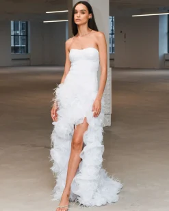 PatBO Hand-Embroidered Strapless Gown (EXCLUSIVE)- Dresses & Jumpsuits