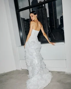 PatBO Hand-Embroidered Strapless Gown (EXCLUSIVE)- Dresses & Jumpsuits