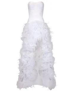PatBO Hand-Embroidered Strapless Gown (EXCLUSIVE)- Dresses & Jumpsuits