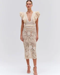 PatBO HAND-WOVEN MIDI SKIRT- Bottoms