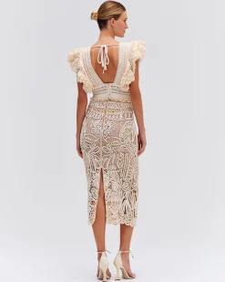 PatBO HAND-WOVEN MIDI SKIRT- Bottoms