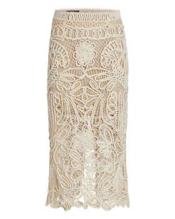 PatBO HAND-WOVEN MIDI SKIRT- Bottoms
