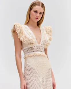 PatBO HAND-WOVEN NETTED BEACH DRESS- Beach Dresses