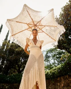 PatBO HAND-WOVEN NETTED BEACH DRESS- Beach Dresses