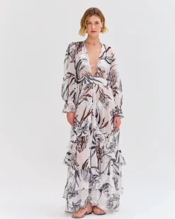 PatBO IRIS MAXI ROBE- Cover-ups
