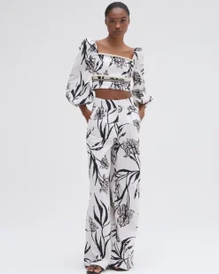 PatBO IRIS WIDE LEG PANT- Bottoms|Matching Sets