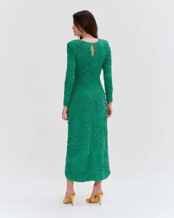 PatBO Jacquard Cut Out Midi Dress (FINAL SALE)- Dresses & Jumpsuits