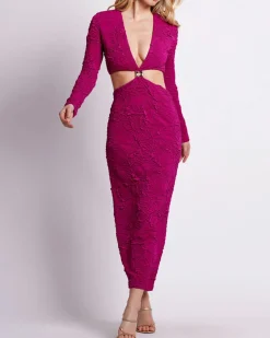 PatBO Jacquard Cut-Out Maxi Dress- Dresses & Jumpsuits