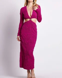 PatBO Jacquard Cut-Out Maxi Dress- Dresses & Jumpsuits