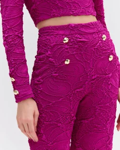 PatBO Jacquard Flare Pants- Matching Sets|Bottoms