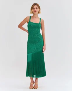 PatBO Jacquard Fringe Maxi Dress (FINAL SALE)- Dresses & Jumpsuits