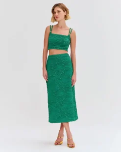 PatBO Jacquard Midi Skirt (FINAL SALE)- Bottoms