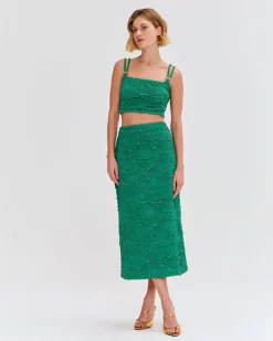 PatBO Jacquard Square Top (FINAL SALE)- Tops & Bodysuits