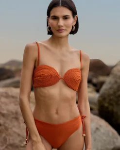 PatBO JERSEY SANDS BRAIDED BIKINI TOP- Bikinis|Matching Sets