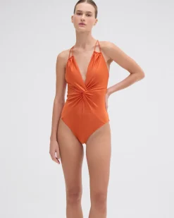 PatBO JERSEY SANDS PLUNGE ONE PIECE- One Pieces