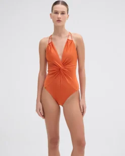 PatBO JERSEY SANDS PLUNGE ONE PIECE- One Pieces