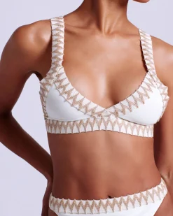 PatBO JUTE TRIM BIKINI TOP- Bikinis