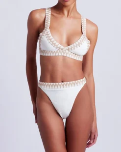 PatBO JUTE TRIM BIKINI TOP- Bikinis
