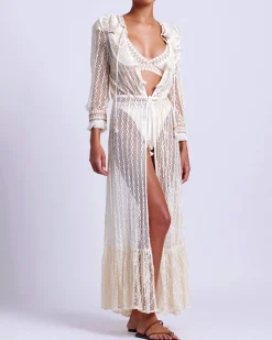PatBO JUTE TRIM LACE ROBE- Cover-ups