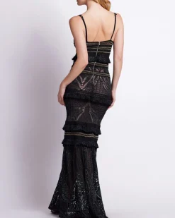 PatBO LACE AND FRINGE MAXI DRESS- Dresses & Jumpsuits