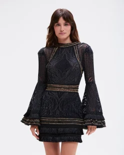 PatBO LACE AND FRINGE MINI DRESS- Dresses & Jumpsuits